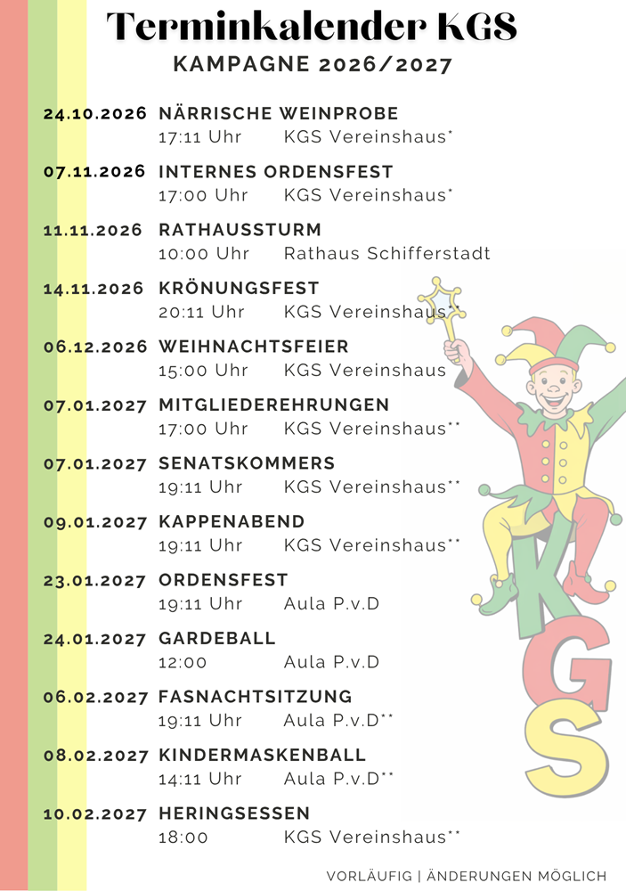Termin 26/27 neu